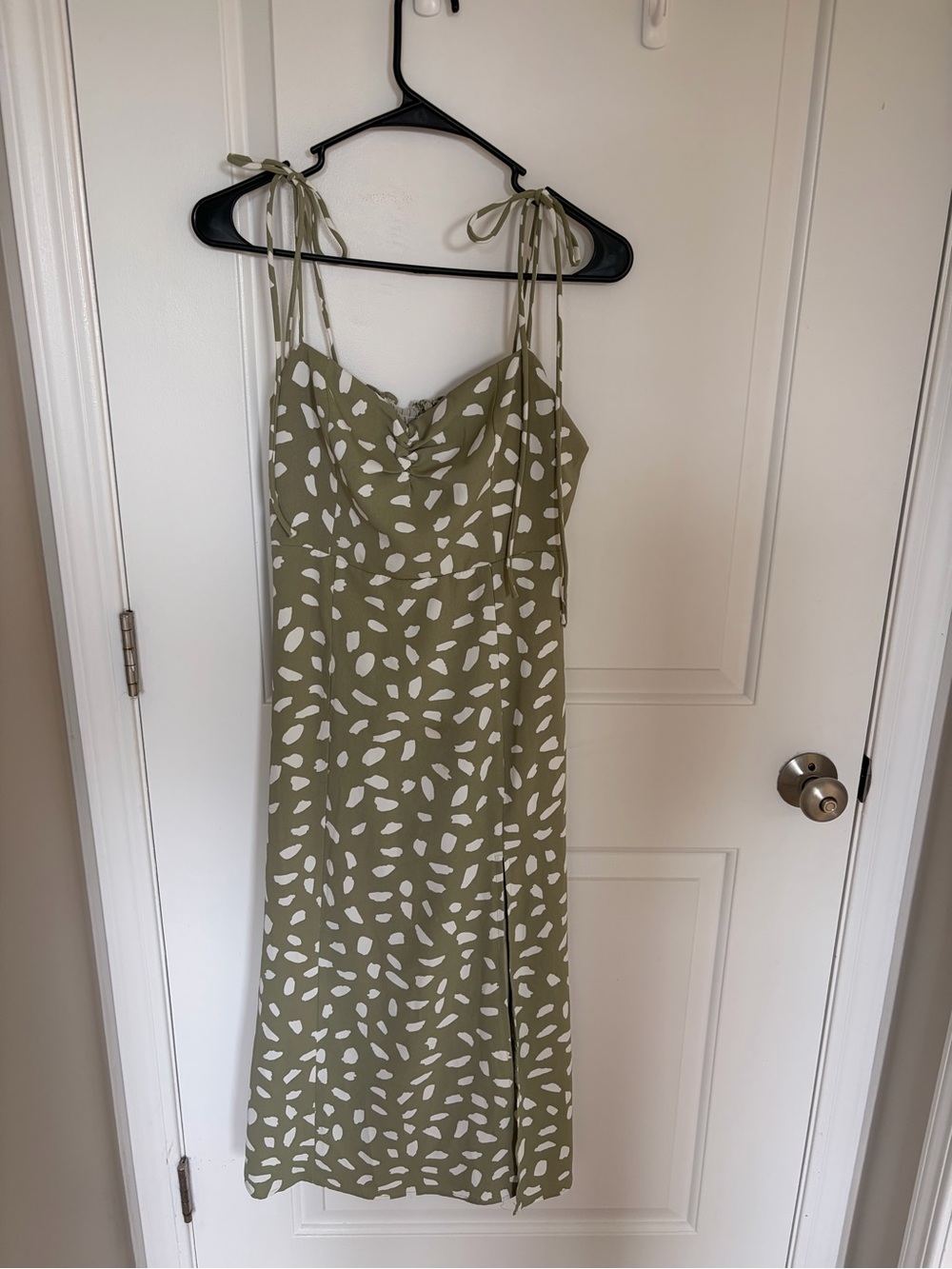 Green Spotted Midi Dress